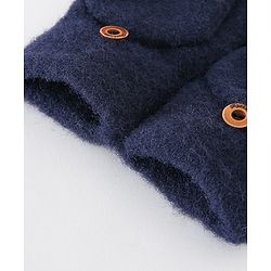 Babyhug Gloves With Car Design -Navy Blue