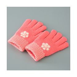 Babyhug Floral Design Gloves - Orange