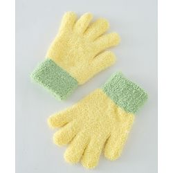 Babyhug Color Block Gloves - Yellow