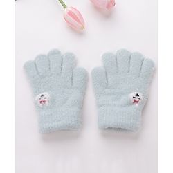 Babyhug Bunny Design Gloves - Light Green