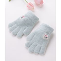 Babyhug Bunny Design Gloves - Light Green