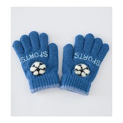 Babyhug Gloves With Football Design - Dark Blue