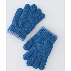 Babyhug Gloves With Football Design - Dark Blue