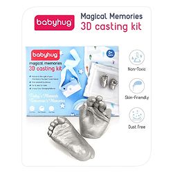 Babyhug Magical Memories 3D Casting Kit | 3D Baby Hand and Foot Casting kit | Captures Minute Details | High-Quality, Easy-To-Follow Kit | Metallic Gold