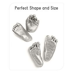 Babyhug Magical Memories 3D Casting Kit | 3D Baby Hand and Foot Casting kit | Captures Minute Details | High-Quality, Easy-To-Follow Kit | Metallic Gold