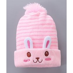 Babyhug Woolen Cap Pink - Diameter 11.5 cm
