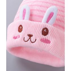 Babyhug Woolen Cap Pink - Diameter 11.5 cm