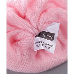 Babyhug Woolen Cap Pink - Diameter 11.5 cm