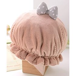 Babyhug Woollen Cap With Bow  - Pink