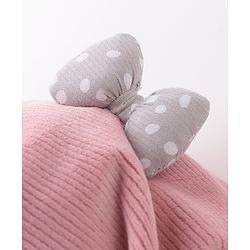 Babyhug Woollen Cap With Bow  - Pink
