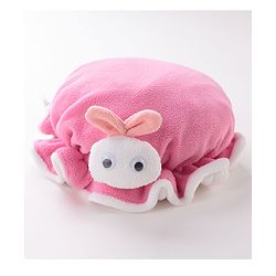 Babyhug Woollen Cap With Bunny Applique - Dark Pink