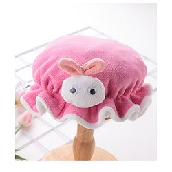 Babyhug Woollen Cap With Bunny Applique - Dark Pink