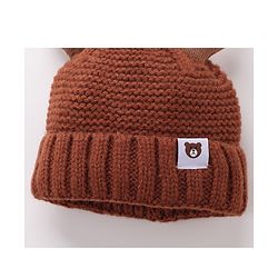 Babyhug Woolen Cap Horn Design - Brown
