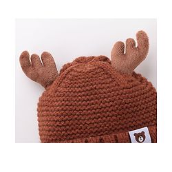 Babyhug Woolen Cap Horn Design - Brown