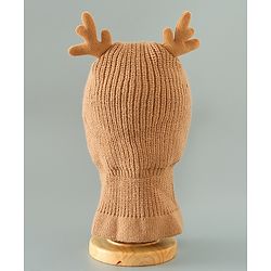 Babyhug Woollen Cap Reindeer Design - Red