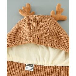 Babyhug Woollen Cap Reindeer Design - Red