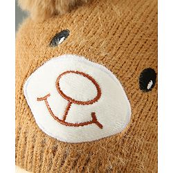 Babyhug Woollen Cap Bear Design - Brown