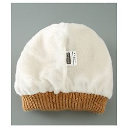 Babyhug Woollen Cap Bear Design - Brown