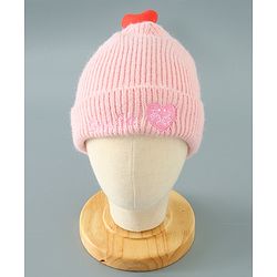Babyhug Heart Design Cap Medium Size - Pink