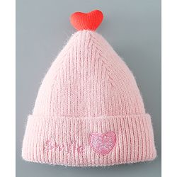 Babyhug Heart Design Cap Medium Size - Pink