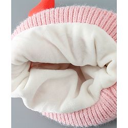 Babyhug Heart Design Cap Medium Size - Pink