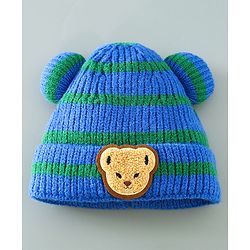 Babyhug Woolen Cap Blue - Diameter 11.5 cm