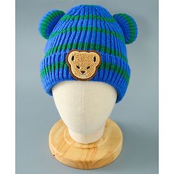Babyhug Woolen Cap Blue - Diameter 11.5 cm