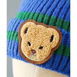 Babyhug Woolen Cap Blue - Diameter 11.5 cm