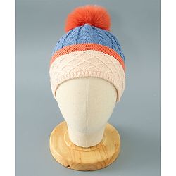 Babyhug Woollen Cap Blue - Diameter 11 cm