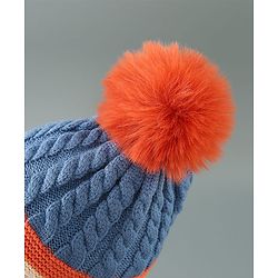 Babyhug Woollen Cap Blue - Diameter 11 cm