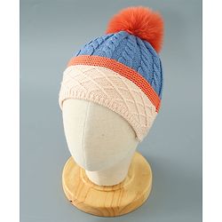Babyhug Woollen Cap Blue - Diameter 11 cm