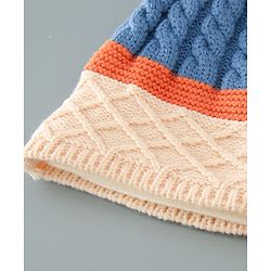 Babyhug Woollen Cap Blue - Diameter 11 cm
