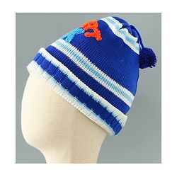 Babyhug Woolen Cap Blue - Diameter 11.5 cm