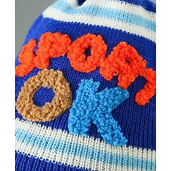 Babyhug Woolen Cap Blue - Diameter 11.5 cm