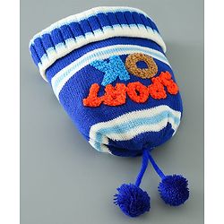 Babyhug Woolen Cap Blue - Diameter 11.5 cm