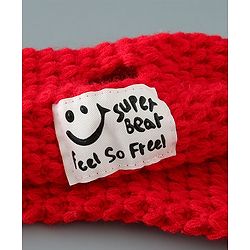 Babyhug Woolen Cap & Muffler Set Brown - Diameter 11.5 cm