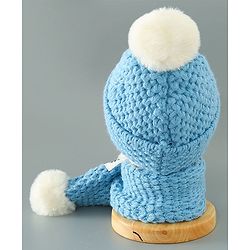 Babyhug Woolen Cap & Muffler Set Brown - Diameter 11.5 cm