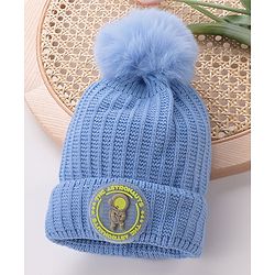 Babyhug Woollen Cap Blue Large - Diameter 12 cm