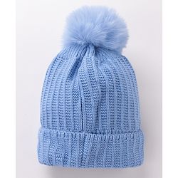 Babyhug Woollen Cap Blue Large - Diameter 12 cm