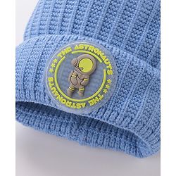 Babyhug Woollen Cap Blue Large - Diameter 12 cm