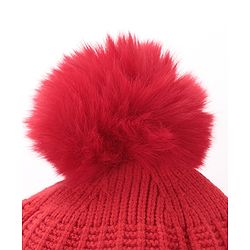 Babyhug Woollen Cap Red Small - Diameter 10 cm
