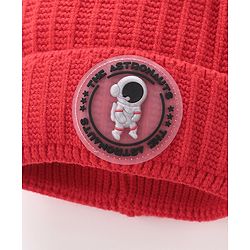 Babyhug Woollen Cap Red Small - Diameter 10 cm