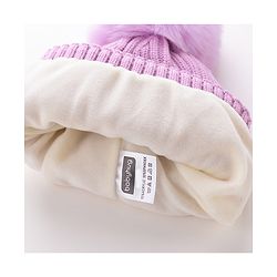 Babyhug Pom Pom Woolen Cap Unicorn Design - Purple