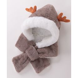 Babyhug Woollen Cap Reindeer Design - Grey