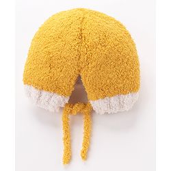 Babyhug Woollen Cap Orange Design - Yellow
