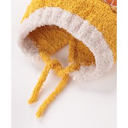 Babyhug Woollen Cap Orange Design - Yellow