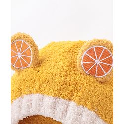 Babyhug Woollen Cap Orange Design - Yellow