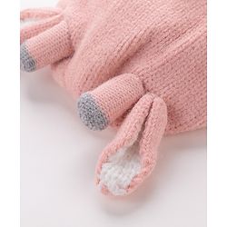 Babyhug Woollen Cap With Giraffe 3D Ear-  Pink