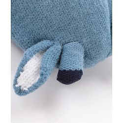 Babyhug Woollen Cap With Giraffe 3D Ear-  Blue