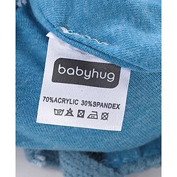 Babyhug Woollen Cap With Giraffe 3D Ear-  Blue